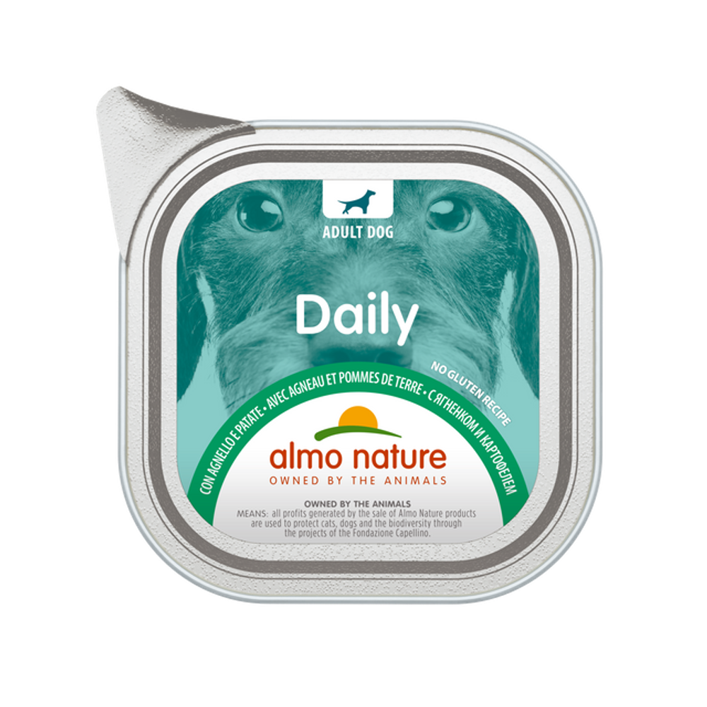 Almo Nature Консервы для собак "Меню с Ягненком и картофелем"  0,1 кг x 1 шт.