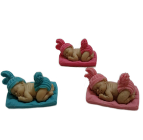 Шоколадная фигурка "Малыш в костюме зайки" цвет микс