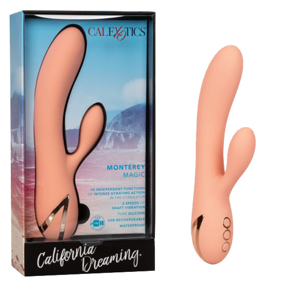 Оранжевый вибратор-кролик 22см California Exotic Novelties Monterey Magic SE-4350-60-3