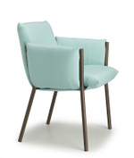 Кресло металлическое c подушками Scab Design Brezza, мокко, бирюзовый