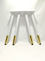 Ножки мебельные белые с золотом 400мм/4шт
