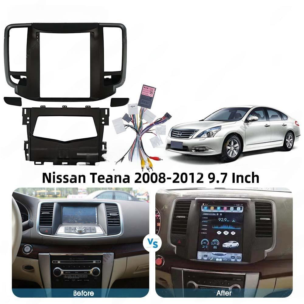 Магнитола для Nissan Teana J32 2008-2013 (поддержка Bose и 360) - Carmedia SF-9704 вертикальный экран 9.7" в стиле "Тесла" на Android 12, 8 ядер, Carplay, 4G SIM-слот, 6/128 ГБ