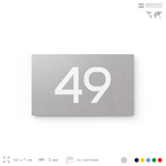 Табличка с номером 49 на дверь квартиры, для офиса, кабинета, аудитории, склада, серая 120х70 мм, Айдентика Технолоджи