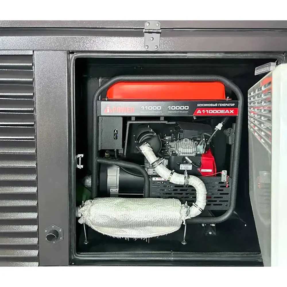 A-iPower A11000EAX бензиновый генератор в зимнем кожухе 1700SS RAL 8019 с блоком АВР 400В/100А (8 pin) 129116/29111