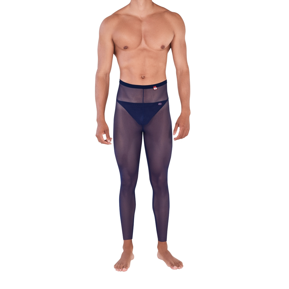 Мужские кальсоны темно-синие полупрозрачные Pikante MANHOOD LONG JOHNS 033608