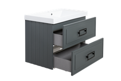 Тумба под раковину La Fenice Cubo Grigio TWIN серый 80 FNC-01-CUB-G-80-2