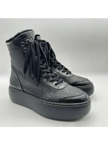 Ботинки с натуральным мехом зимние со шнурками