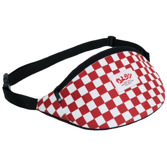 Поясная сумка OLDY. Клетка. Красная