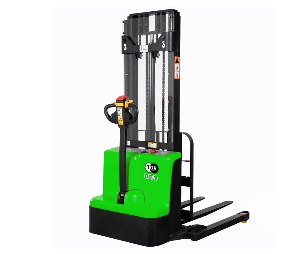 Штабелер самоходный 1,5 т 2,5 м TOR WSS15H-2500SC PRO Li-ion 24/60 В/Ач раздвижные вилы, опоры