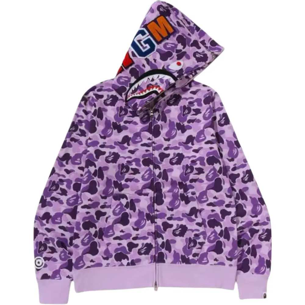 A Bathing Ape Bathing Ape Sweatshirts Cardigan Cotton Drop Shoulder Sleeve Moderate No Fleece Lined Zip Closure 0zxswm012151p