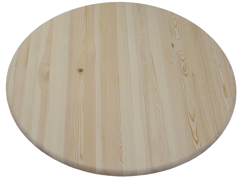 Круглая деревянная столешница из массива сосны, 90х90 см, толщина 24 мм, в натуральной отделке
