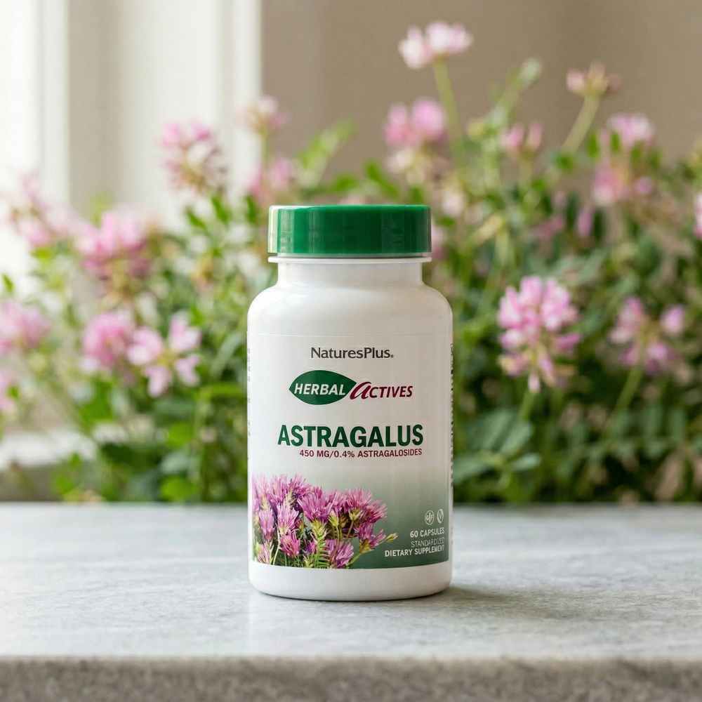 NaturesPlus, Herbal Actives, астрагал, 450 мг, 60 капсул