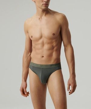 Мужские трусы слипы спорт Atlantic MP-1583, Pima cotton, хаки