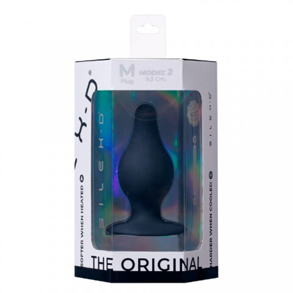 Анальный плаг черный  MODEL 2 от SILEXD M (9,3*3,5 см)