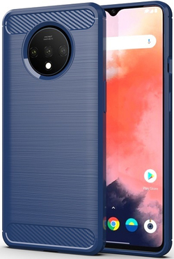 Чехол для OnePlus 7T цвет Blue (синий), серия Carbon от Caseport
