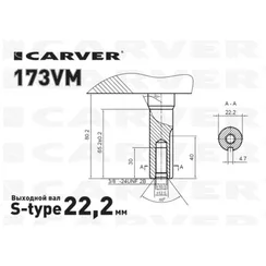 Двигатель бензиновый "CARVER" 100VМ (2.7 л.с., вертикальный вал)