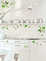 Наклейки интерьерные Ромашки для дизайна и декора 1 лист