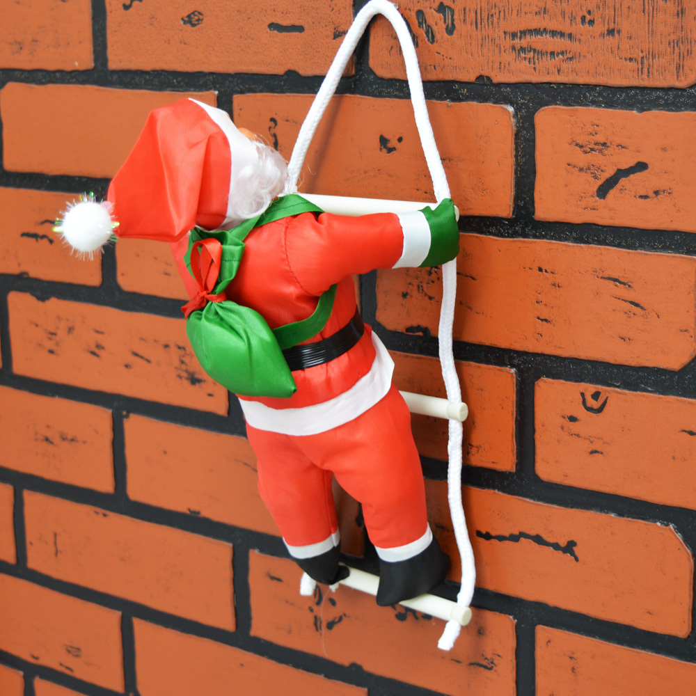 Сувенир "Дед Мороз на лесенке" 30см