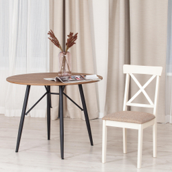 Стул Гольфи 2/ Golfi 2 дерево гевея, 45*51*94, ivory white, ткань кор.-зол. (1505-9) (Комплект из 2 шт.)