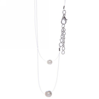 Подвеска двойная на шею на леске «Emerald - Жемчужинка», d-0.6мм