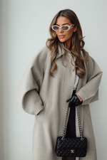 Пальто из шерсти с рукавами-буфами