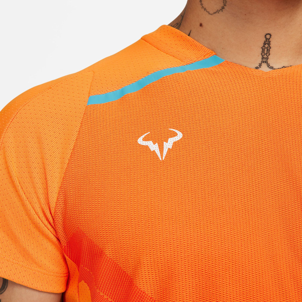 Мужское теннисное поло Nike Dri-Fit Advantage RAFA Court T-Shirt Men - Orange