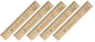 Линейка 15см дер.