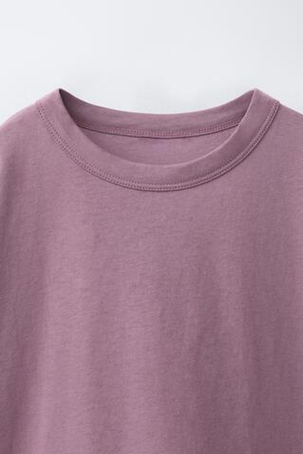 ZARA КОМПЛЕКТ ИЗ ФУТБОЛКИ И БЕРМУД, БУРГУНДИ
