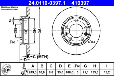 ATE - 24011003971-ATE - Brake Disc