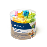 Точилка пластиковая Alingar "Зайчик", 1 отверстие, цвет ассорти, пластиковая банка