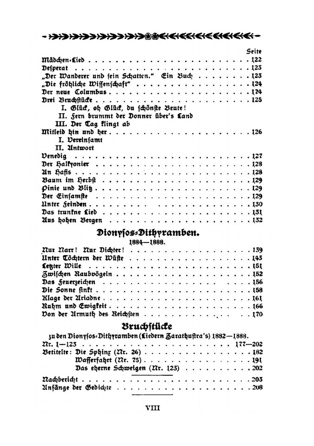 Gedichte Und Sprüche | F. Nietzsche