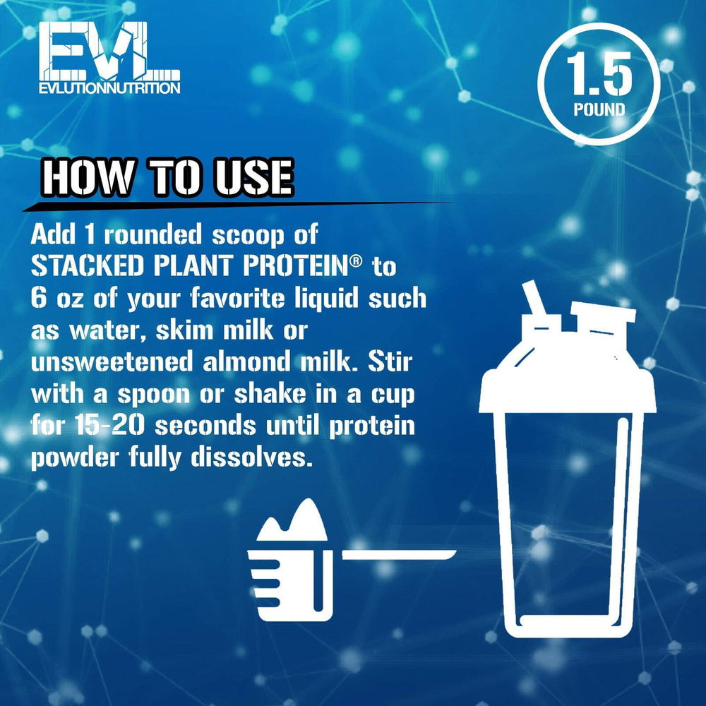 EVLution Nutrition, Stacked Plant Protein, натуральная ваниль, 670 г (1,5 фунта)