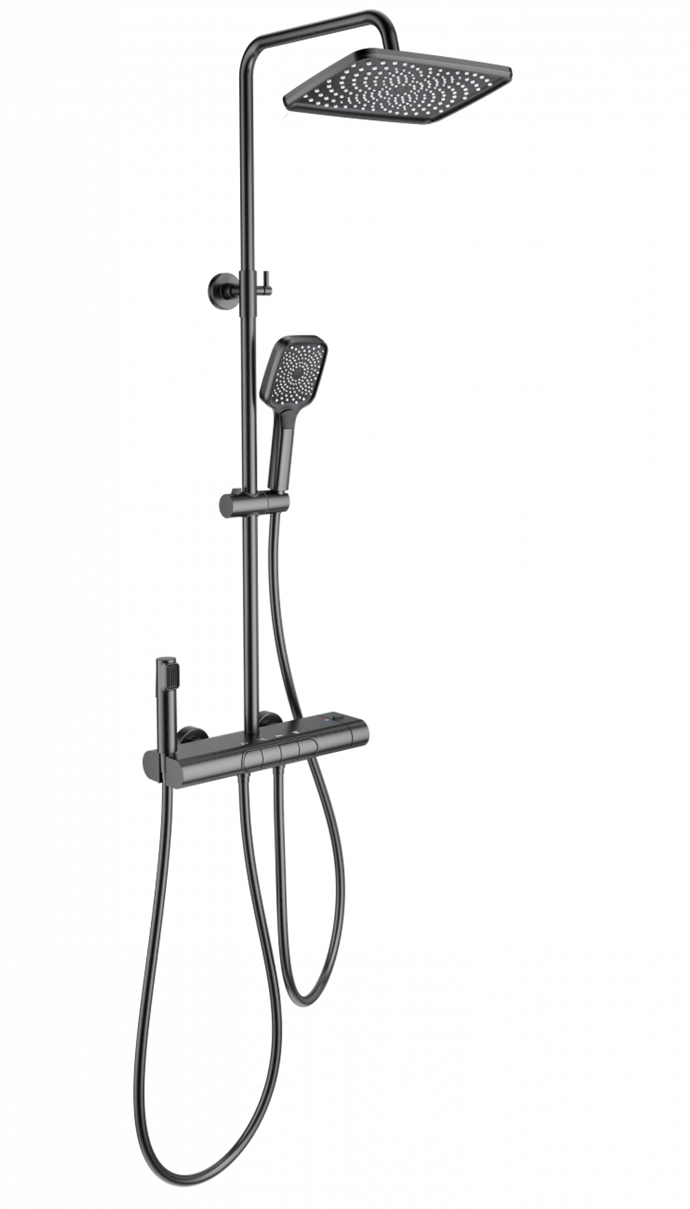 Душевая система с термостатом WONZON & WOGHAND MUSE Legato, Темный графит (WW-B4129-BGG)