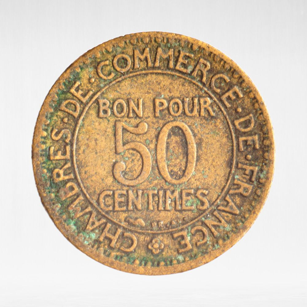 France, 50 Centimes 1927 - Chambers of Commerce, VF