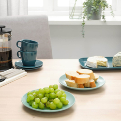 IKEA FÄRGKLAR  (ИКЕА ФÄРГКЛАР)  -  Тарелка, матовая светло-бирюзовая, 20 см