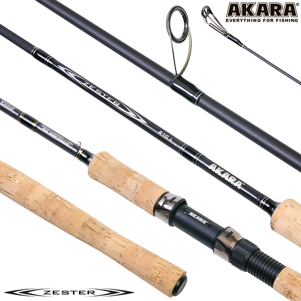 Спиннинг штекерный угольный 2 колена Akara Zester IM7 (15-40) 2,7 м