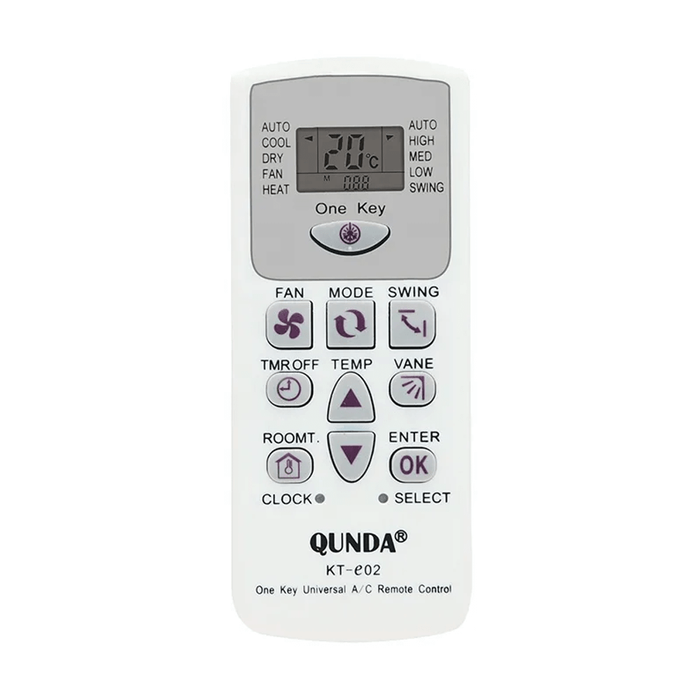 Qunda KT-E02 (universal 4000 in1) ПДУ для кондиционеров