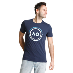Мужское теннисное поло Australian Open AO Round Logo T-Shirt Men - Dark Blue, Blue
