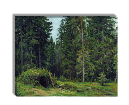 "Лесной домик", Шишкин Иван Иванович, картина (репродукция)