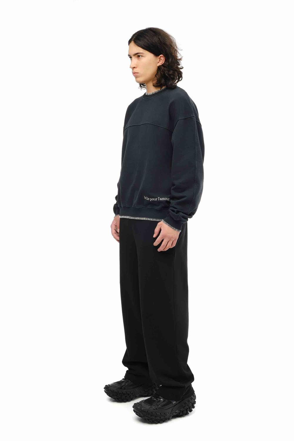 Толстовка Bruler d'Amour Sweatshirt Vintage Love серая