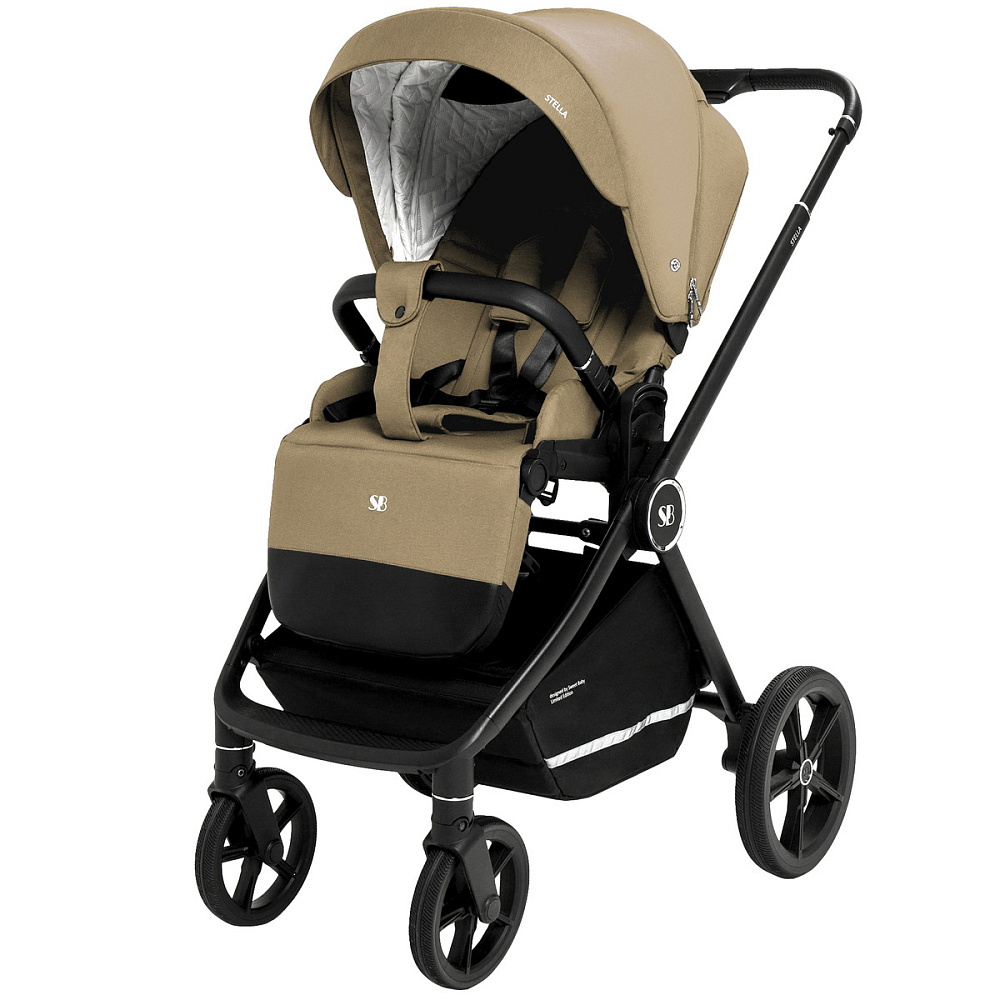 Коляска 4 в 1 Sweet Baby Stella + автокресло Elegante Plus с базой i-Size ISOFIX DK780 Beige