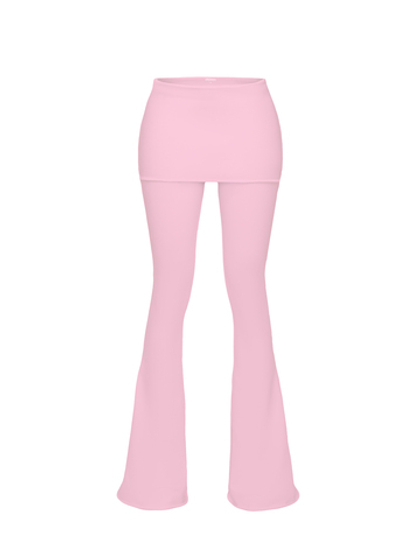 pink flared trousers