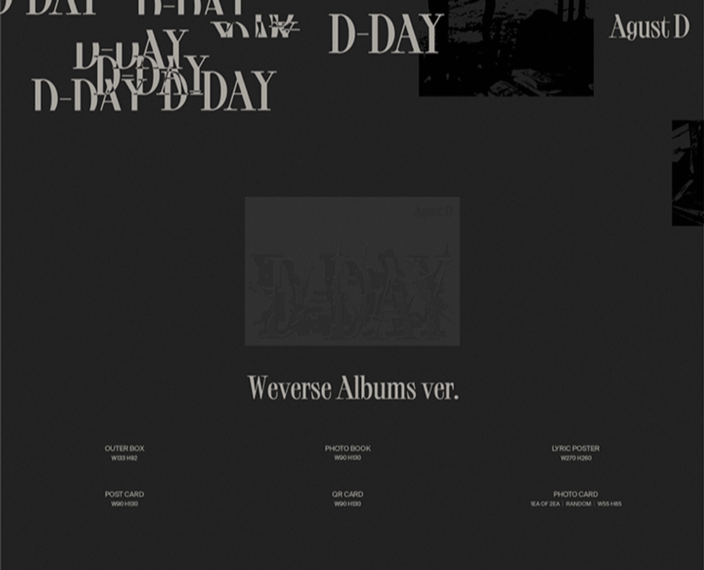 Альбом AGUST D - [D-DAY] (WEVERSE ALBUMS Ver.)