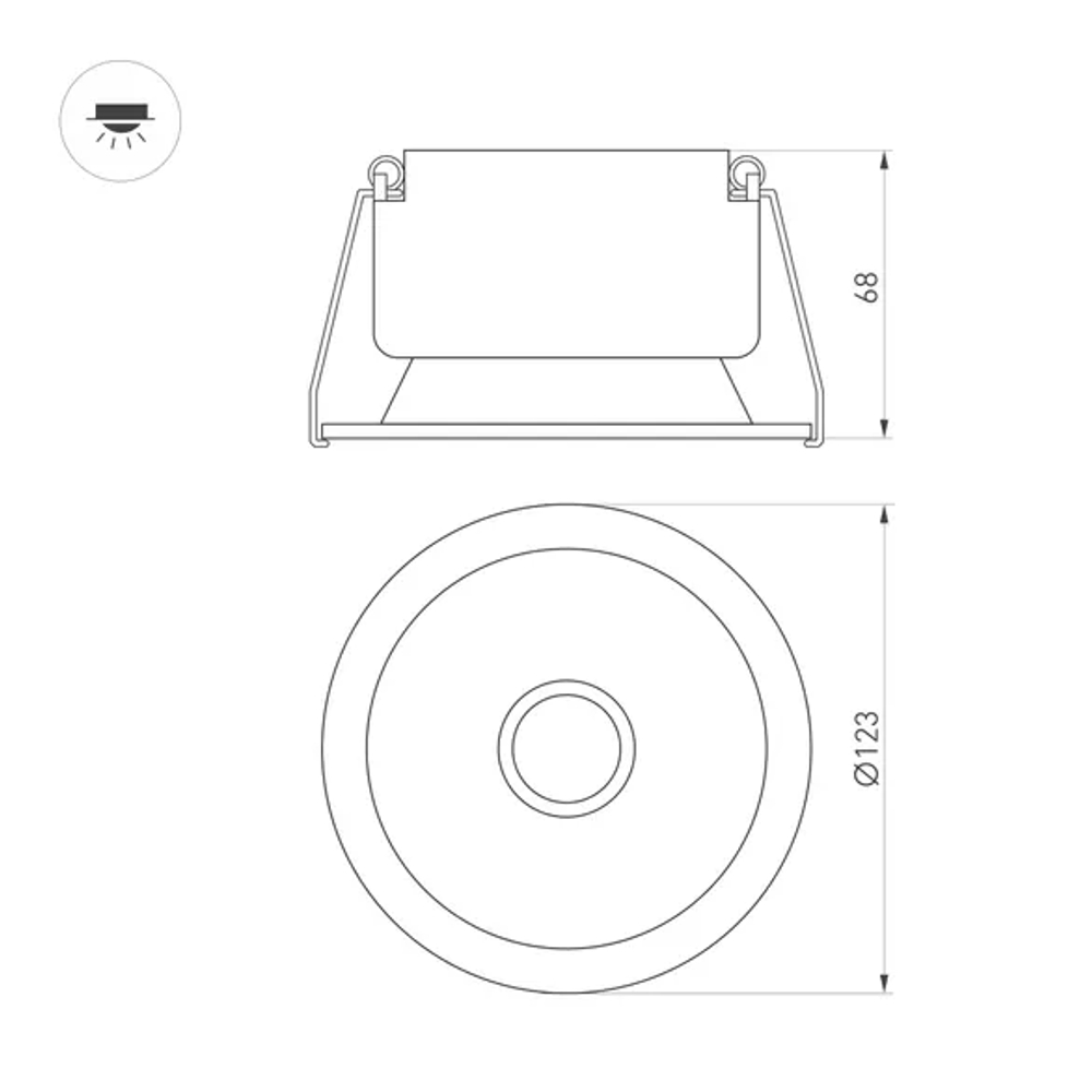 Светильник MS-HARBOR-R123-20W Day4000 (BK, 36 deg, 230V) (Arlight, IP20 Металл, 5 лет) 048285