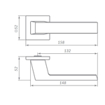 Ручка раздельная K.ARC.Q52.DIPLOMAT SSG-39 сатин.золото