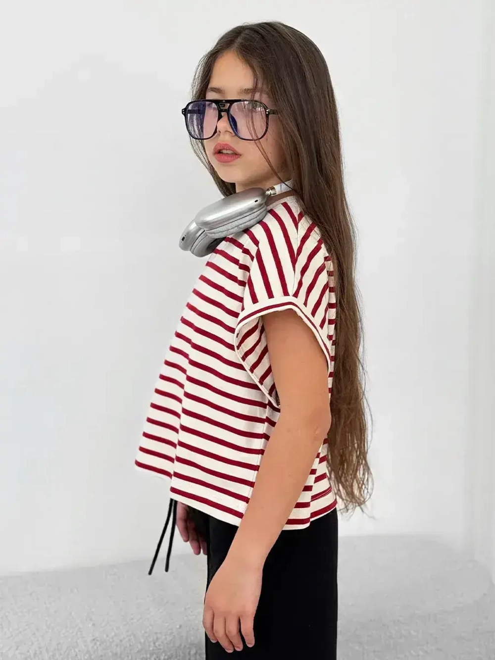 Футболка для девочки на лето в полоску