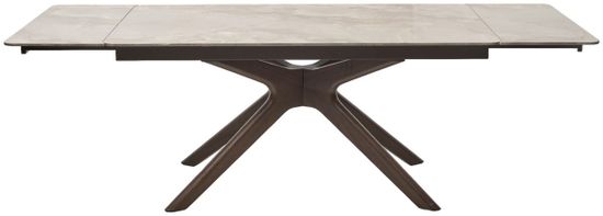 Стол EDER 160 GLOSS AMBER JADE SOLID CERAMIC / Орех