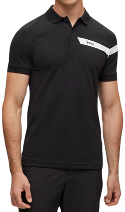 Мужское теннисное поло BOSS x Matteo Berrettini Slim-fit Paule Polo Shirt - black