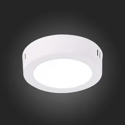 ST112.532.06 Светильник настенно-потолочный Белый LED 1*6W 3000K 330Lm Ra80 120° IP20 D110xH28 90-26 Накладные светильники
