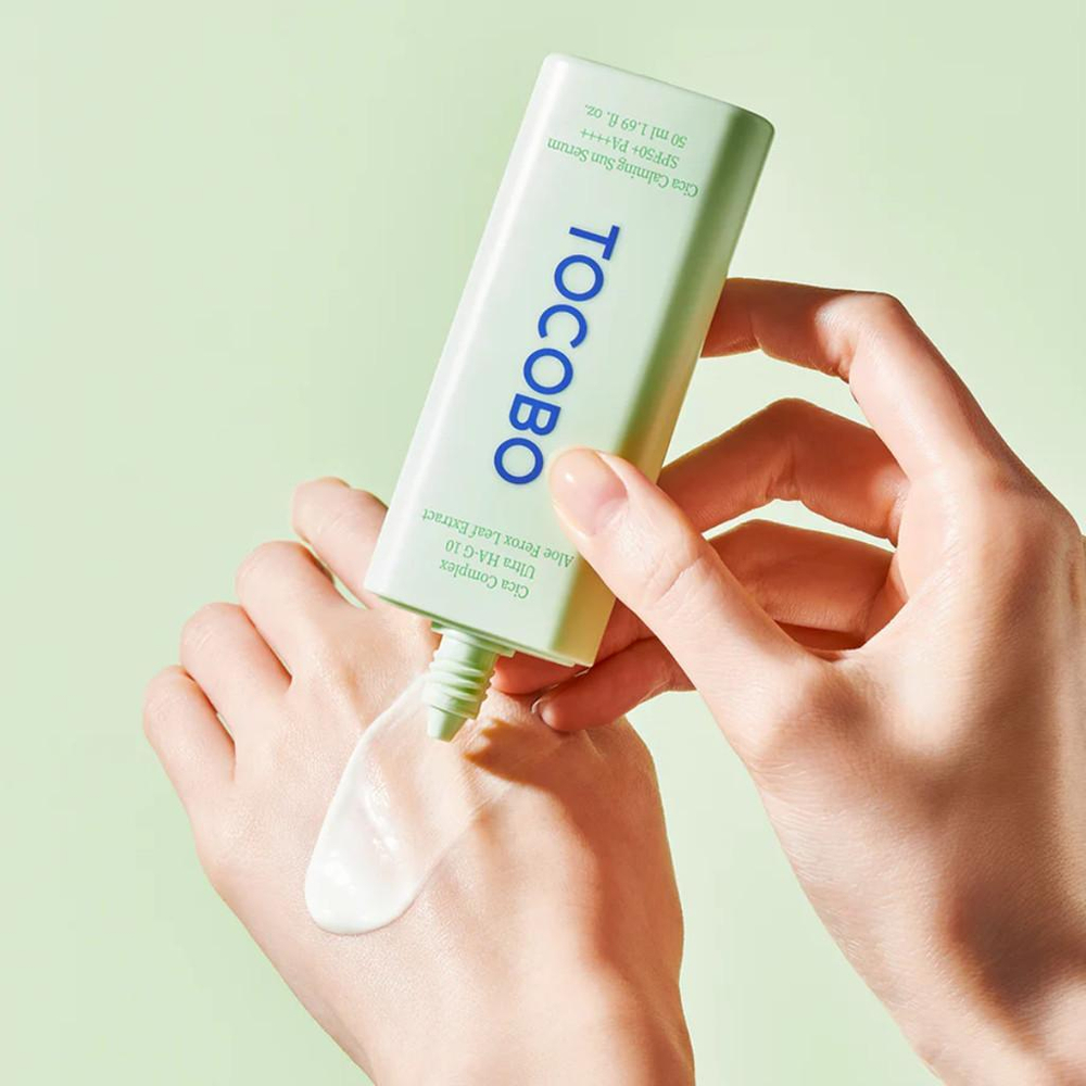 Tocobo Успокаивающая солнцезащитная сыворотка - Cica Calming Sun Serum SPF50+ PA++++, 50мл.